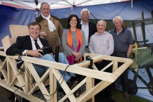 rt hon john whittingdale mp trying out the rocking nacelle with dick forsythe robyn llewellyn michael drayton michael pudney and phillip clegg